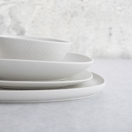 Plato Irregular Porcelana Fosil Bidasoa 21,1x20,3x2,3 cm (9 Unidades)