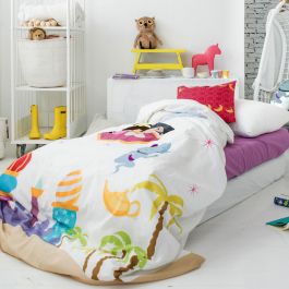 Juego de funda nórdica HappyFriday Mr Fox Magic rug Multicolor Cama de 80 2 Piezas