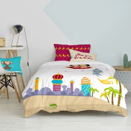 Juego de funda nórdica HappyFriday Mr Fox Magic rug Multicolor Cama de 80 2 Piezas