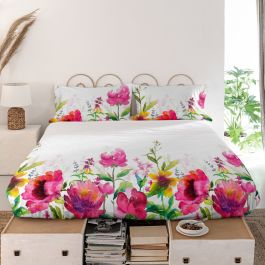 Sábana Encimera HappyFriday Cassia Multicolor Cama de 80/90