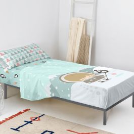 Juego de Sábanas HappyFriday Happynois Skymo Day Multicolor Cama de 80/90 2 Piezas