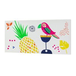 Lienzo HappyFriday Moshi Moshi Pretty parrots Multicolor 27 x 54 cm