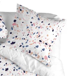 Funda de almohada HappyFriday Blanc Terrazzo Multicolor 80 x 80 cm