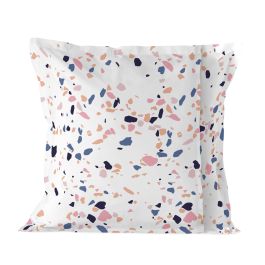 Funda de almohada HappyFriday Blanc Terrazzo Multicolor 80 x 80 cm