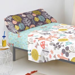 Sábana Bajera HappyFriday MOSHI MOSHI Multicolor Cama de 90