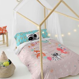 Juego de funda nórdica HappyFriday Moshi Moshi Fantasy Multicolor Cama de 80/90 2 Piezas