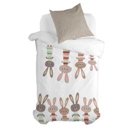 Juego de funda nórdica HappyFriday Moshi Moshi Rabbit Family Multicolor Cama de 80 2 Piezas Precio: 47.49999958. SKU: B1DA3ZKF5A