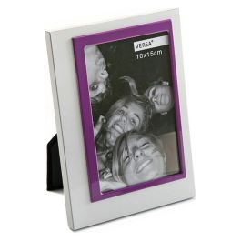 Portafotos Blanco/Violeta Aluminio