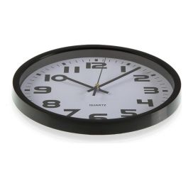 Reloj de Pared Versa Negro Plástico 3,8 x 25 x 25 cm
