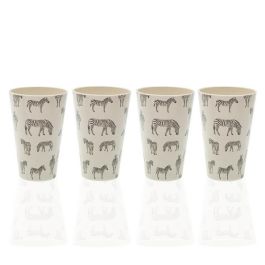 Set de Vasos Fibra de Bambú (8,3 x 13 x 8,3 cm) Zebra (4 pcs) Set de Vasos Fibra de Bambú (8,3 x 13 x 8,3 cm) Zebra (4 pcs)