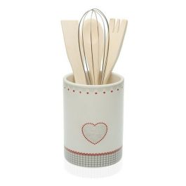 Bote para Utensilios de Cocina Versa Cerámica (10 x 15 x 10 cm) Bote para Utensilios de Cocina Versa Cerámica (10 x 15 x 10 cm)