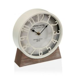 Reloj de Mesa Versa Blanco Madera MDF (20 x 20 x 6 cm) (Ø 20 cm)