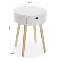 Mesa auxiliar Versa Madera MDF (40 x 53 x 40 cm)