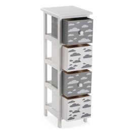 Cajonera Madera MDF Nubes 4 cajones (29 x 82 x 25 cm)
