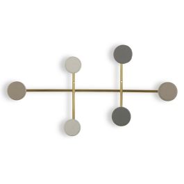 Perchero de Pared Versa con 6 Ganchos, 6.5x22x41 cm, Metal y MDF (2 Unidades) Precio: 26.79000016. SKU: S3407128