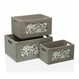 Set de Cajas Organizadoras Apilables Versa Madera (26 x 18 x 36 cm) Precio: 26.6101214511. SKU: S3409028