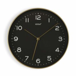 Reloj de Pared Versa Negro Dorado PU (30,5 x 4,3 x 30,5 cm) Precio: 17.95000031. SKU: S3408203