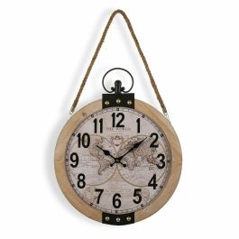 Reloj de Pared Versa Mapamundi 40 x 6,5 x 47 cm Madera MDF