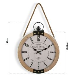 Reloj de Pared Grand Hotel Versa BL Madera MDF (40 x 6,5 x 47 cm)