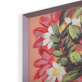 Cuadro Versa Rosa Flores Lienzo Pino 2,8 x 90 x 120 cm