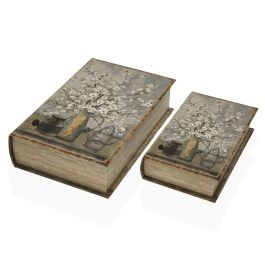 Caja Decorativa Versa Libro Flores Lienzo Madera MDF 7 x 27 x 18 cm Precio: 25.95000001. SKU: B1EGL9A4PA