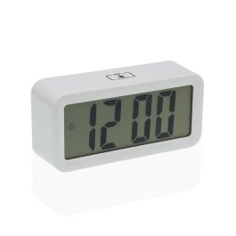 Reloj-Despertador Versa Blanco Metal 3,9 x 6,5 x 13,4 cm