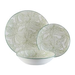 Set de Vajilla Versa Palmera 18 Piezas Verde Porcelana
