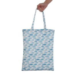 Bolsa de Compras Versa Peces Poliéster 36 x 48 x 36 cm