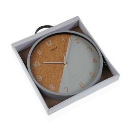 Reloj de Pared Versa Cork Gris Plástico 4,5 x 30 x 30 cm