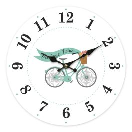 Reloj de Pared Versa Bicicleta Madera 4 x 30 x 30 cm