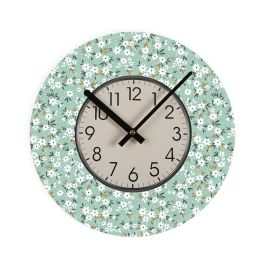 Reloj de Pared Versa Flores Madera 4 x 30 x 30 cm
