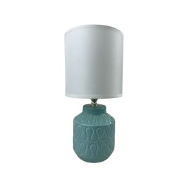 Lámpara de mesa Versa Lizzy Azul Cerámica 13 x 26,5 x 10 cm