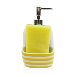 Dispensador de Jabón Versa Amarillo Cerámica Rayas 9,4 x 17,8 x 10,5 cm Precio: 6.89000015. SKU: B1CF22TAEP