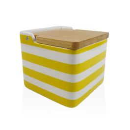 Salero con Tapa Versa Amarillo Cerámica Bambú Dolomita Rayas 12,2 x 11,5 x 12,2 cm Precio: 9.0749998427. SKU: B15YZDTCJA