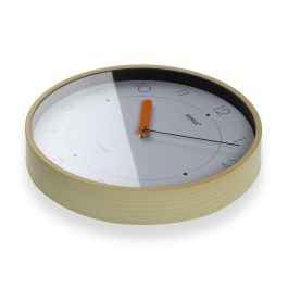 Reloj de Pared Versa Blanco Marrón Plástico Cuarzo 4 x 30 x 30 cm