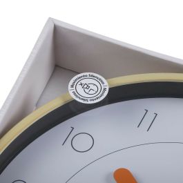 Reloj de Pared Versa Blanco Marrón Plástico Cuarzo 4 x 30 x 30 cm