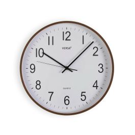 Reloj de Pared Versa Plástico Cuarzo Madera MDF 5 x 35 x 35 cm