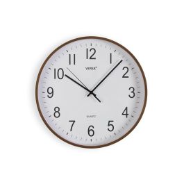 Reloj de Pared Versa Plástico Cuarzo Madera MDF 4 x 30 x 30 cm