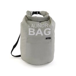 Bolsa de Lavandería Gris Versa 70x33 cm - Poliéster Minimal (2 Unidades)
