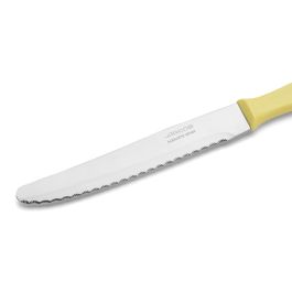 Cuchillo de Mesa Arcos Amarillo Acero Inoxidable Polipropileno (12 Unidades)