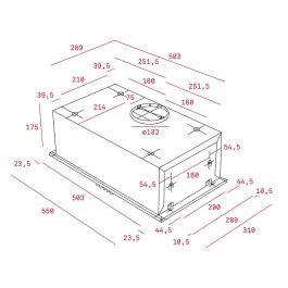 Campana Convencional Teka GFH 55 55 cm 329 m3/h 69 dB 215W Plateado Acero