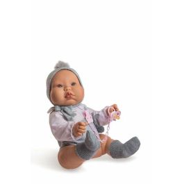 Berjuan Muñeca Chubby Baby de 50 cm, Cuerpo de Vinilo Articulado, con Pichi de Lana Gris - Juguete Infantil para +3 Años Precio: 54.99000001. SKU: S2416696