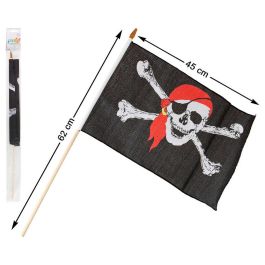Bandera Calavera 30 x 45 cm Pirata Negro