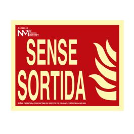 Cartel de extinción "sense sortida" clase b (pvc 0.7mm) 30x15cm normaluz Precio: 2.50000036. SKU: S7907026