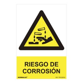 Cartel peligro "riesgo de corrosion" (pvc 0.7mm) 30x40cm normaluz Precio: 2.95000057. SKU: S7907065