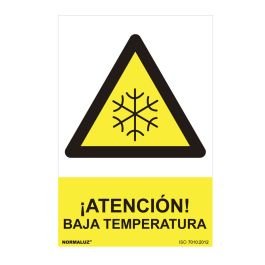 Cartel peligro "atencion baja temperatura" (pvc 0.7mm) 30x40cm normaluz Precio: 2.6983. SKU: S7907000