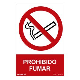 Cartel "prohibido fumar" (pvc 0,7mm) 30x40cm normaluz Precio: 2.6983. SKU: S7907047