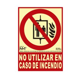 Cartel de extinción "no utilizar en caso de incendio" clase b (pvc 0,7mm) 21x30cm normaluz Precio: 2.50000036. SKU: S7907025