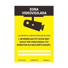 Señal zona videovigilada català pvc 0.7mm 21x30cm normaluz Precio: 1.49999949. SKU: S7907208