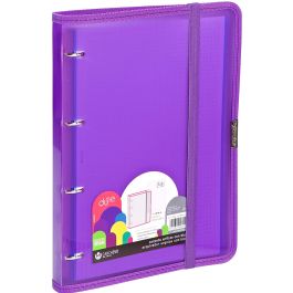 Carchivo carpeta 4 anillas 20mm carpeblock dune pp 120 hojas con goma a4 violeta